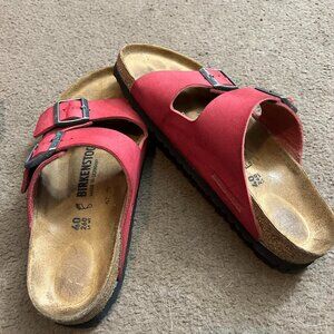 Red Arizona Birkenstocks (retired color) 40